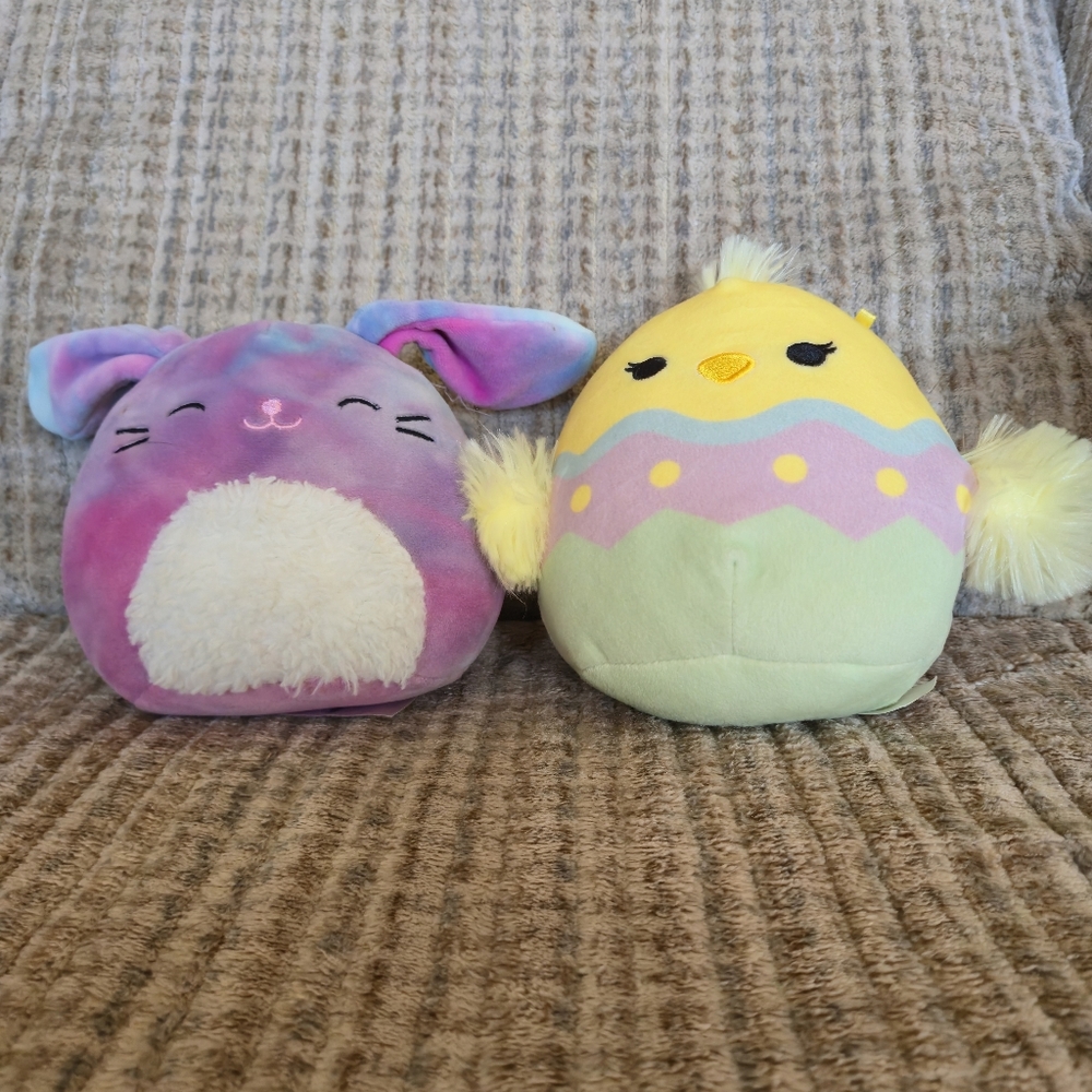 Squishmallows Kellytoy 8" Easter Aimee Chick & Alejandra Bunny Bundle - Picture 2 of 13